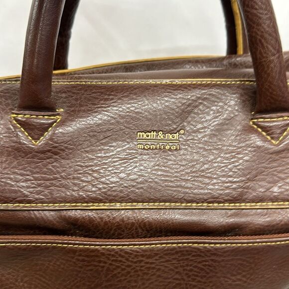 Matt & Nat Brown Satchel with Silver Details - Picture 2 of 5
